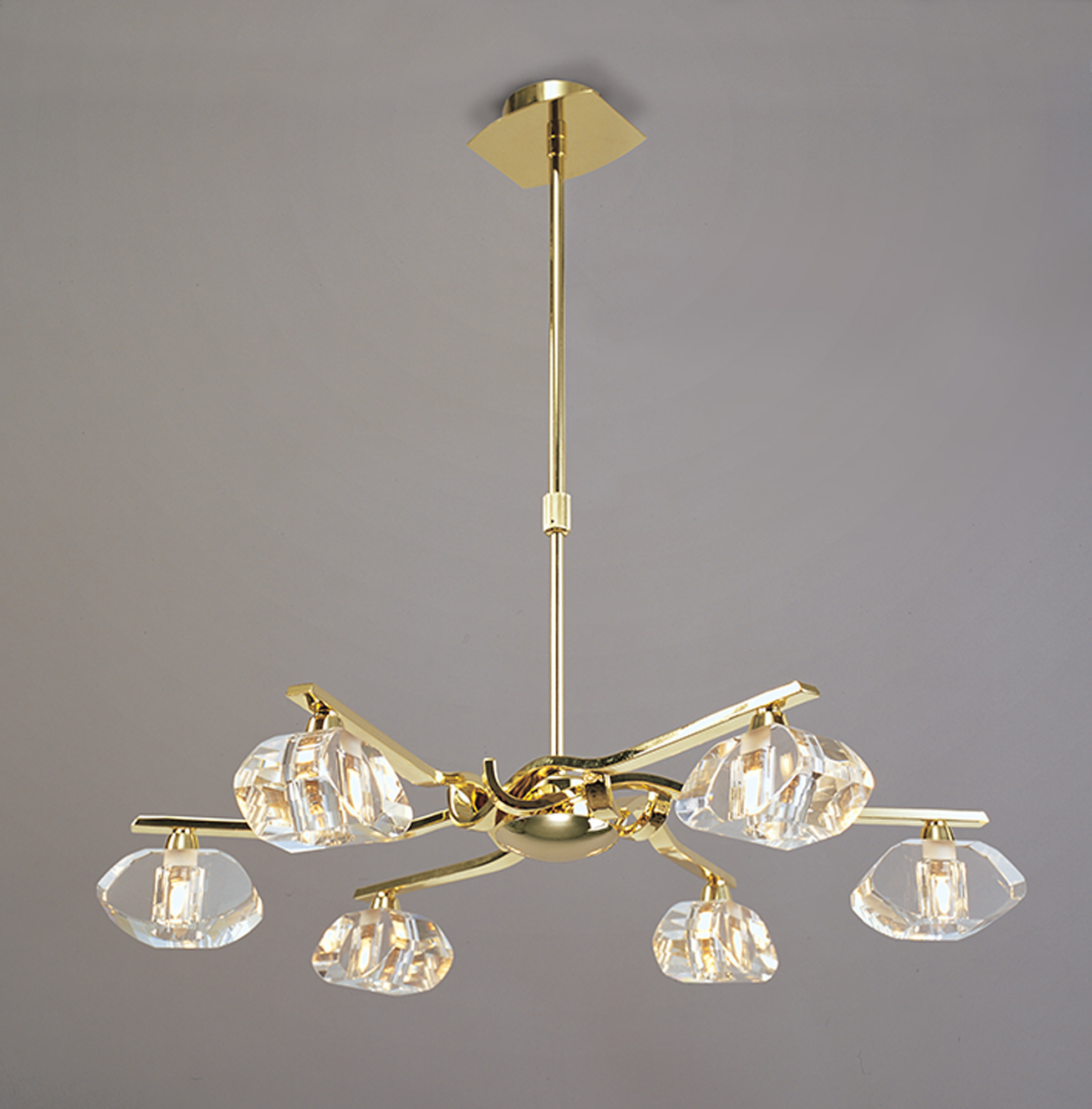 Alfa Polished Brass Ceiling Lights Mantra Multi Arm Fittings